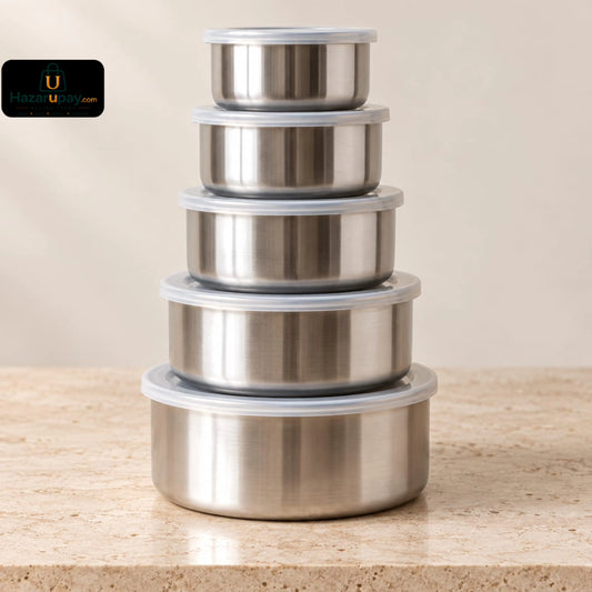 ✨ 5-Piece Stainless Steel Container Set