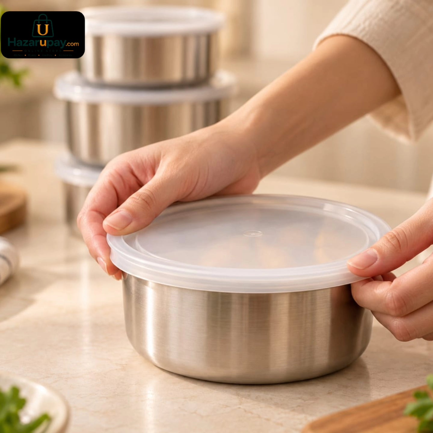 ✨ 5-Piece Stainless Steel Container Set